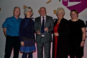 The team from Feed the Birds receive their award