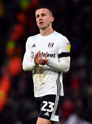 Fulham's Joe Bryan applauds the fans after the final whistle at the Sky Bet Championship match at Craven Cottage, London.