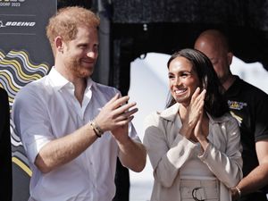 Supporting image for story: Harry laughs off divorce rumours after Sussexes’ solo appearances