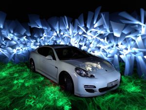 A Porche transformed by light