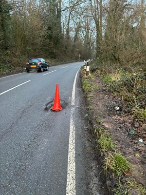 The pothole on the B4555