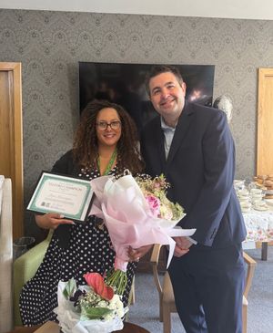  Shaun Davies MP with Joyce Cherrington