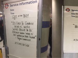 Supporting image for story: London Underground staff just can’t wait until the return of Game Of Thrones