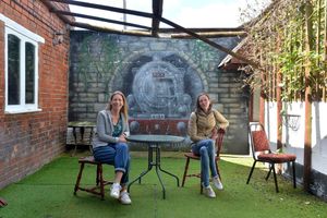 Shrewsbury Ark chair of trustees Emily Bell and service user Julie Webster