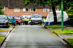 Police at the scene in Wayford Close