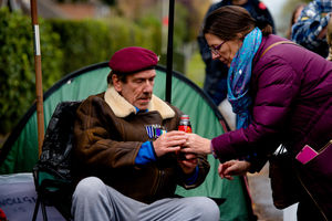 Members of the public have flocked to show support