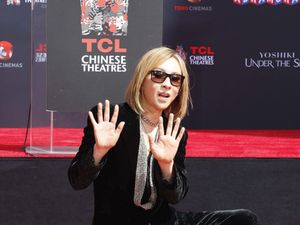 Supporting image for story: Yoshiki dedicates Hollywood handprint ceremony to victims of Japanese earthquake