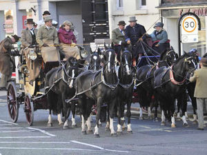 Supporting image for story: Historic horse-drawn stagecoaches draw hundreds of visitors