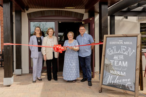 Community heroes marking the opening of the pub