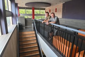 Nicc Bennett and Andy Evans in what will become the Perfect Ale Cask & Keg