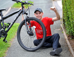 Louis Johnson from Tettenhall Wood, is doing a bike ride for Birmingham Children's Hospital.