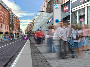 Supporting image for story: City centre tram extension going well