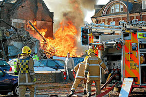 The scene of the Shrewsbury gas explosion on January 3, 2010