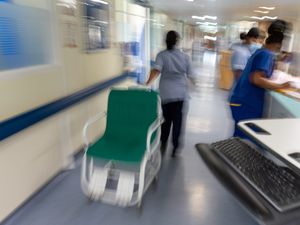 Stock image of a hospital corridor