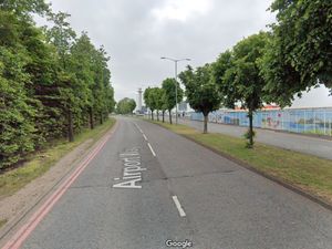 Supporting image for story: One taken to hospital after two-car crash and oil spill near Birmingham Airport