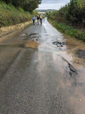 The leak caused the road to flood on a number of occasions