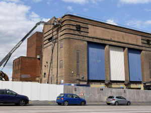 Supporting image for story: Demolition work continues at Dudley Hippodrome as workmen begin to dismantle roof