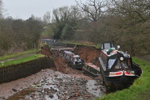 The scene of the collapse.