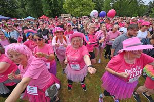 Hundreds of people took part in the running event in Himley Hall