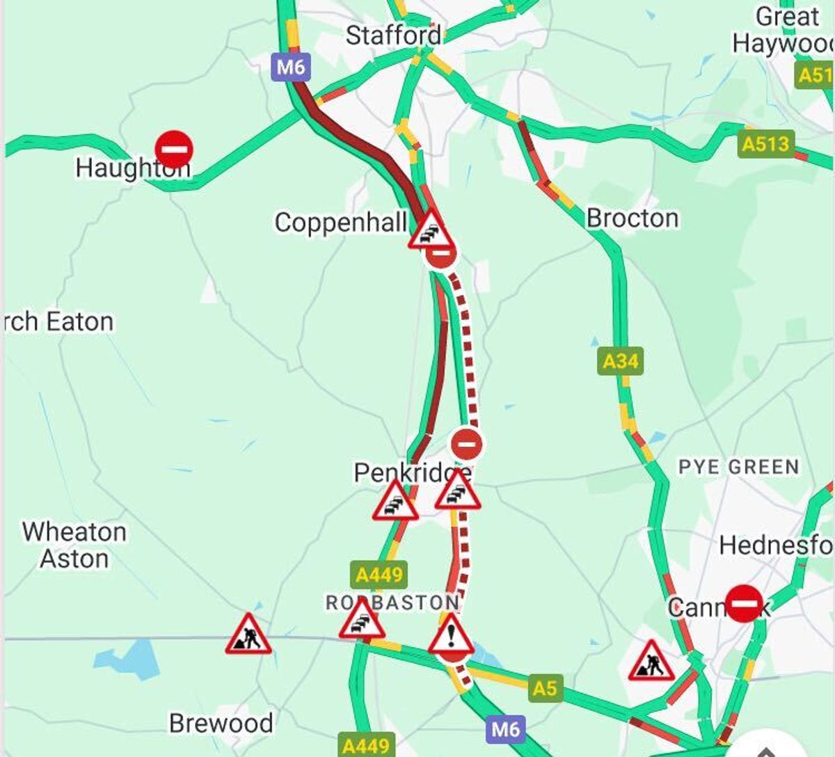 M6 closed after serious crash involving lorry and van near Stafford