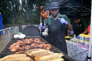 ONE Festival is taking place at Sandwell Valley Country Park this weekend. Tony on the grill yesterday (Saturday).