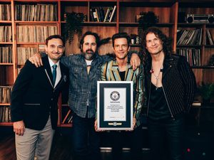 Supporting image for story: The Killers presented with two Guinness World Records titles for Mr Brightside