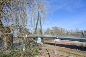 Cyclists wanting to travel on the new £16m Kepax Bridge over the River Severn in Worcester are left with two choices - join a muddy path or turn back and join what cyclists claim is a 'dangerous' road. 
