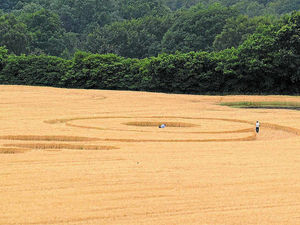 Supporting image for story: Crop circle appears in field near M54