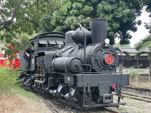 Supporting image for story: Bad weather delays vintage train on its journey from Asia to Welshpool
