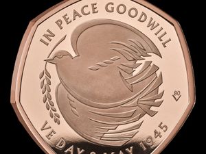 The Royal Mint VE Day commemorative 50p coin