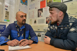 Sunny Dhadley, from Wolverhampton SUIT, has helped Liam to get his life back on track