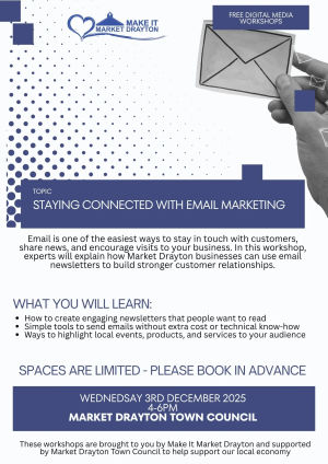 free digital media workshops in Market Drayton