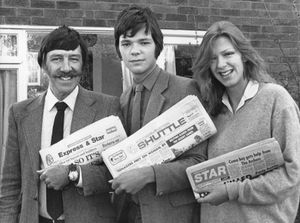 Family business: Tony Bishop was followed into journalism by his son Chris, who joined the Kidderminster Shuttle, and his daughter Naomi, who wrote for the Shropshire Star