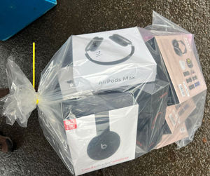 Fake Apple AirPods were among items seized from Bescott Market in Walsall by Trading Standards officers