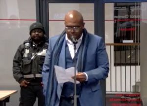 Applicant Meka Madumere speaking at the planning committee. Picture: Telford & Wrekin Council