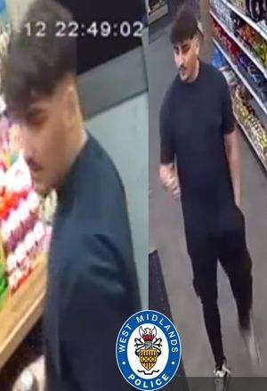 West Midlands Police have released this image of the man it said it wants to speak to. Photo: West Midlands Police