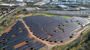Around 15,000 solar panels can be seen at the site