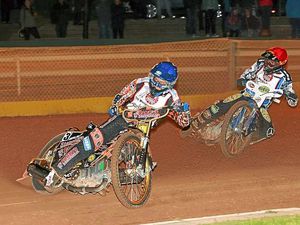 Supporting image for story: Former Speedway world champion's Greg Hancock and Sam Ermolenko delight local fans