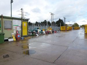 Potters/Powys Council Recycling Centre in Newtown. Picture: Penny Mayes