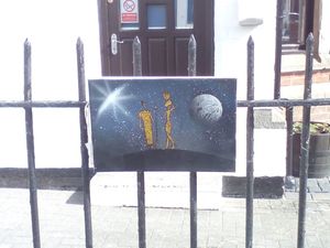 Supporting image for story: Michael brightens up Market Drayton with paintings giveaway