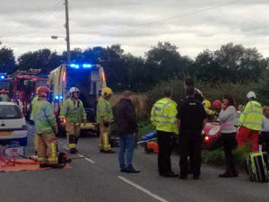 Supporting image for story: Witness appeal after cars ends up in ditch in crash near Telford