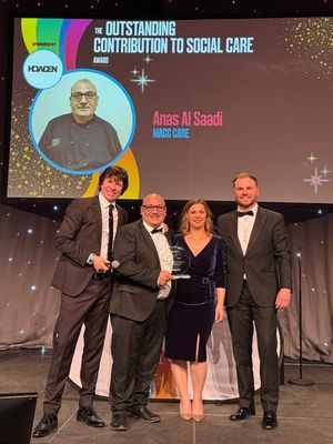 Anas Al Saadi, from Macc Care celebrates his win at the GBCA - West Midlands event this weekend