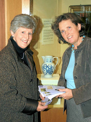 Art Fund supporter Diana , right, and Jenny Thomas, at Rowleys House Museum