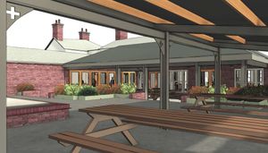 A CGI view of how a proposed garden development could look at the New Inn, Harborne