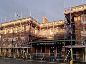 The Cambrian Railway building in Oswestry during the refurbishment project