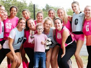 Supporting image for story: Dozens of netballers turn out to charity tournament to support poorly Telford girl Dulcie