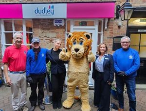 The Lions outside the building society in Bridgnorth