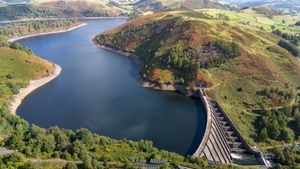 The dam at Clywedog was completed in 1967. Picture: From Above Drone Photography