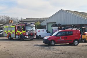 Firefighters remained at the scene following a blaze in the Lanesfield area at a metal recycling centre