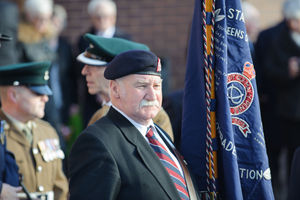 Many people turned out to pay their respects as the funeral cortege passed